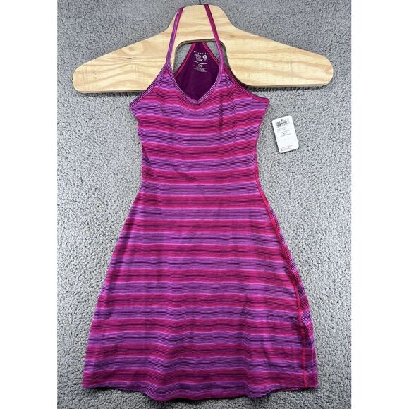 Mountain Hardwear Striped Tonga Stripe‎ Dress  Pink Sleeveless Women's Small NWT - Picture 1 of 5